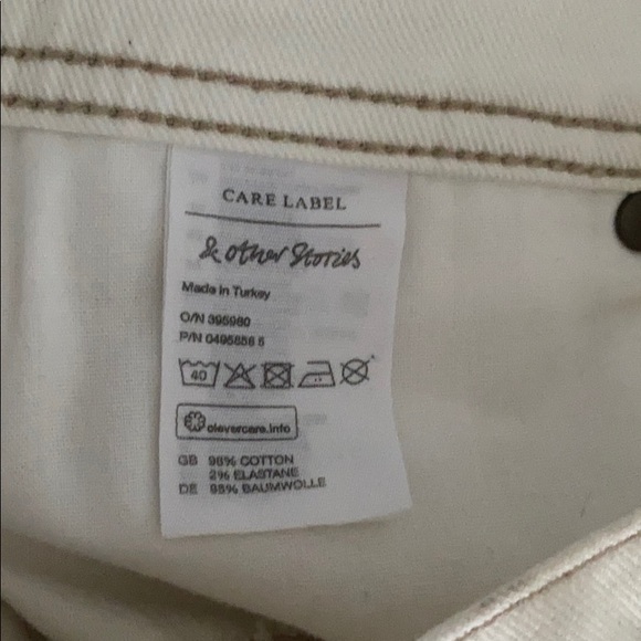 & Other Stories White Denim Skirt Size 29 - Picture 10 of 12